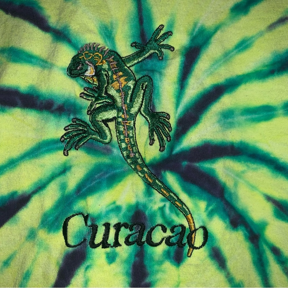 Curaçao tiedye shirt with gecko - Picture 3 of 4